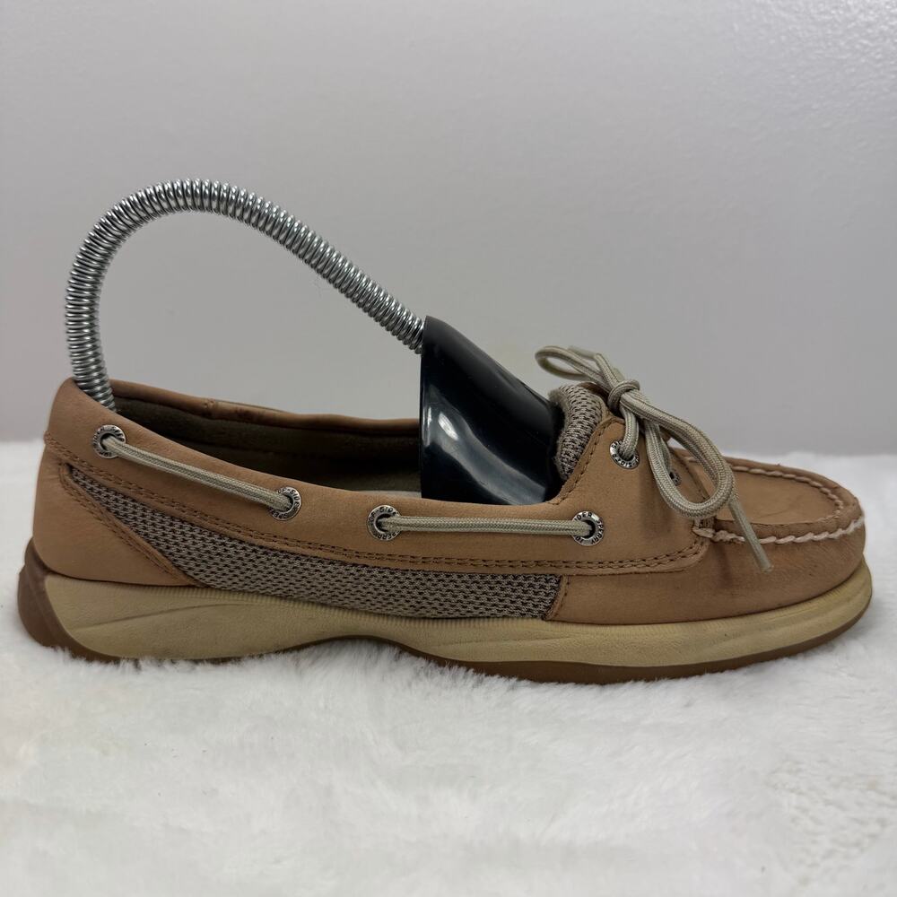 Sperry Top-Sider Intrepid 2-Eye Linen Leather Boat Shoes Women’s Size 7